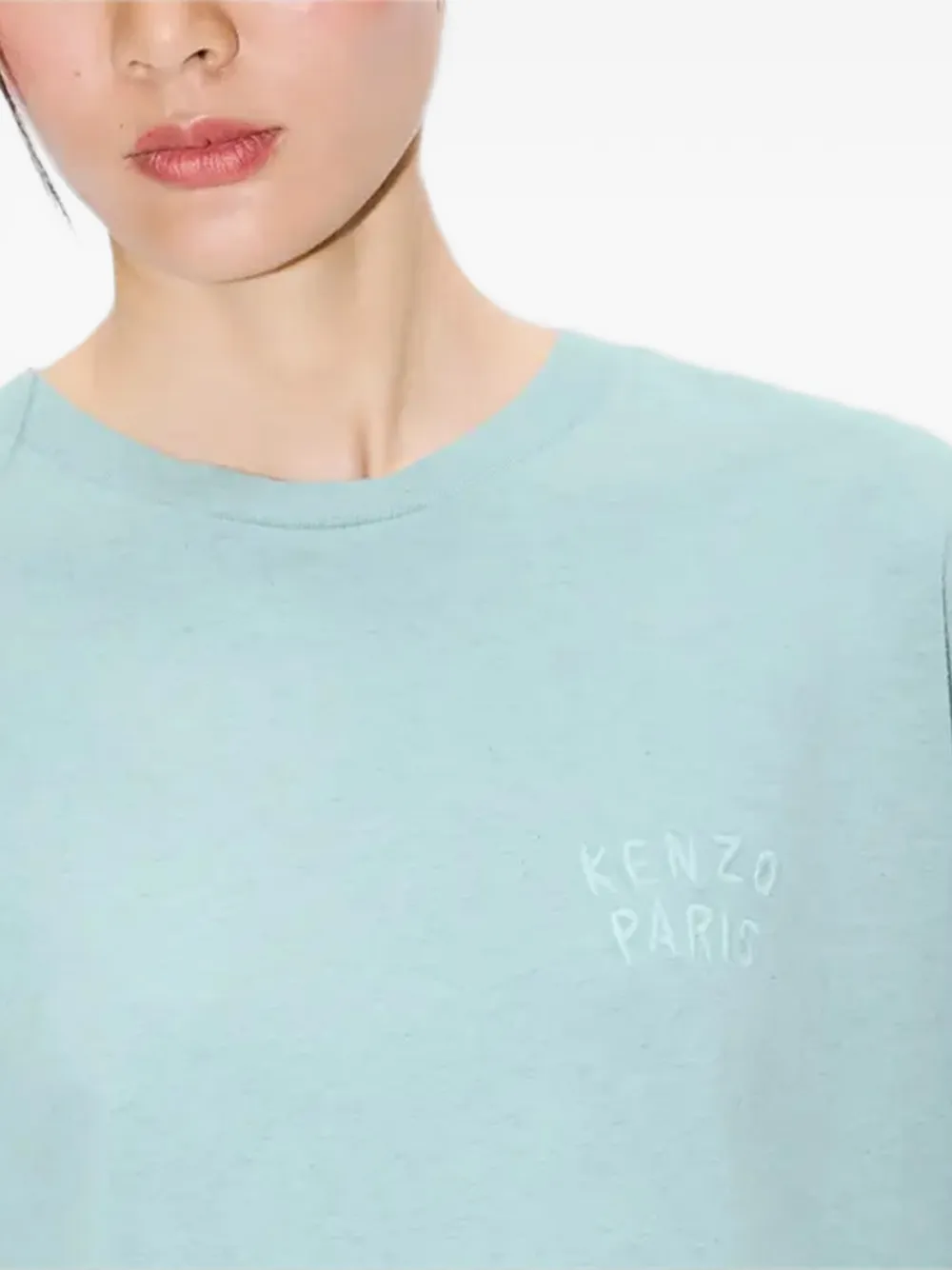 Kenzo Boke Flower T-shirt met logo-print Blauw