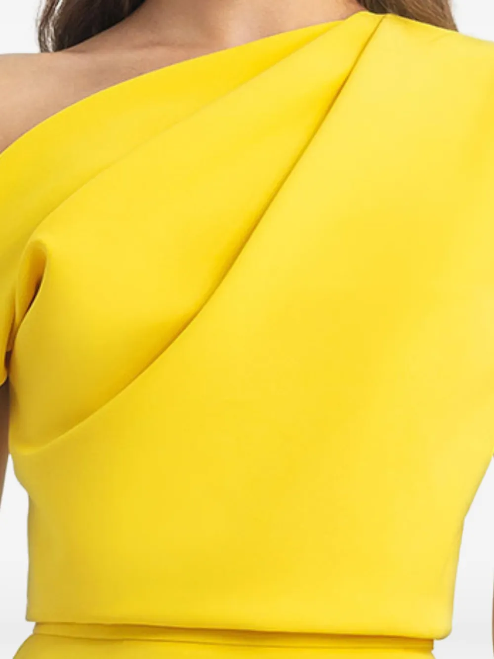 Gemy Maalouf Asymmetrische crêpe top Geel