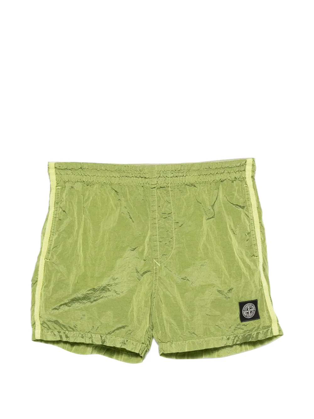 Stone Island Junior logo-patch swim shorts - Verde