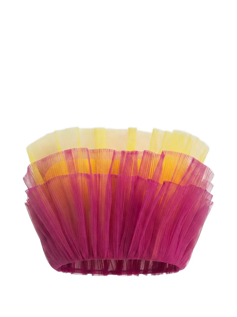 Gemy Maalouf Ruffled Strapless Top In Pink