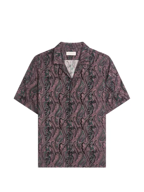 DRIES VAN NOTEN kasseformet skjorte i jacquard med broderi
