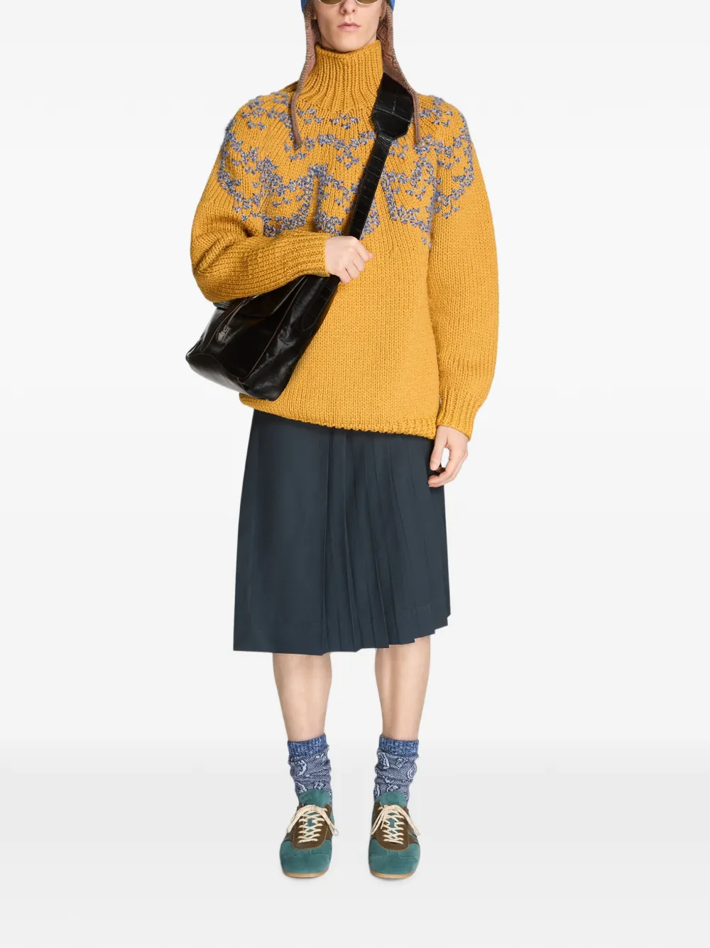 DRIES VAN NOTEN suede sneakers Blauw