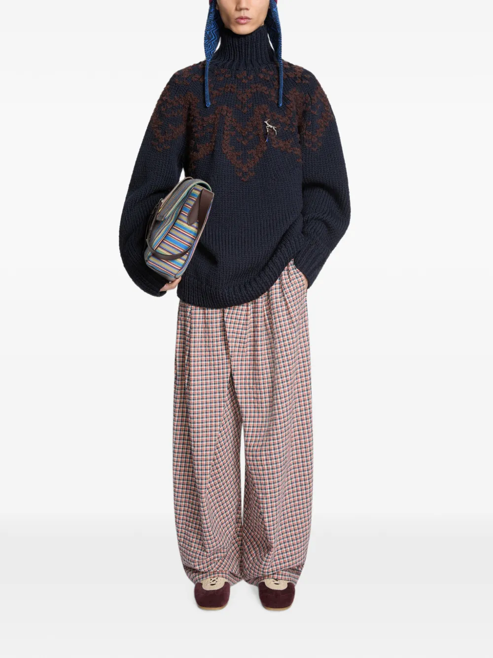 DRIES VAN NOTEN suede sneakers Paars