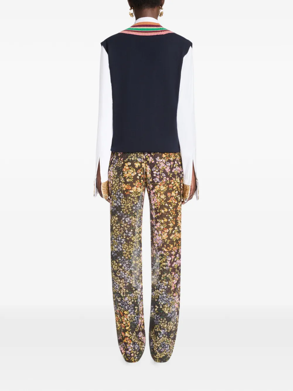 Dries Van Noten Elasticated Jacquard Pants In Multi