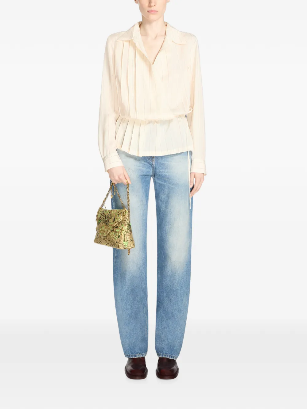 Dries Van Noten Jacquard Envelope Bag In Multi