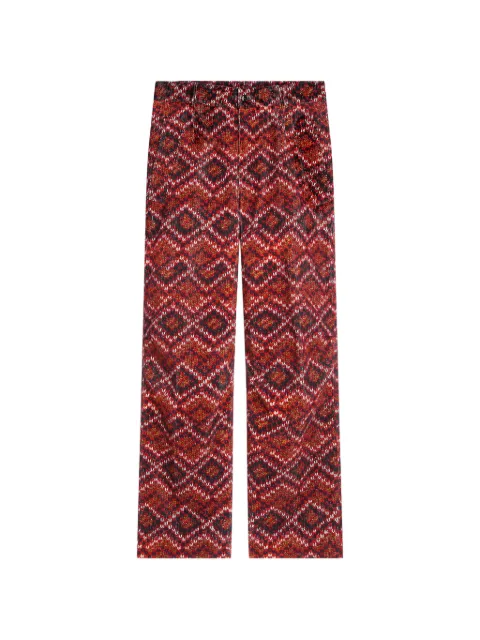 DRIES VAN NOTEN Pantaloni a coste con stampa
