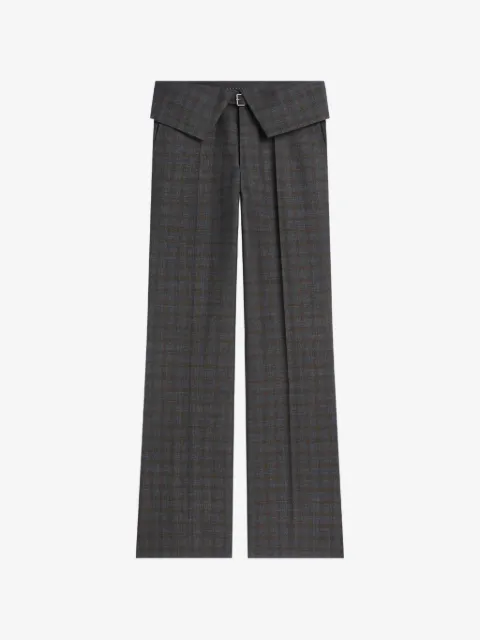 DRIES VAN NOTEN pantalones de lana con diseño plegable