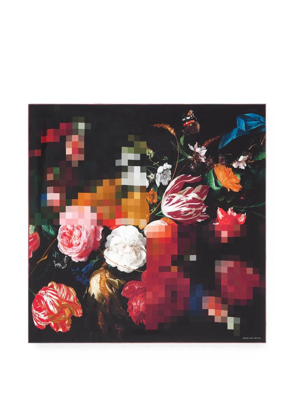 DRIES VAN NOTEN Schal aus Seide - Schwarz