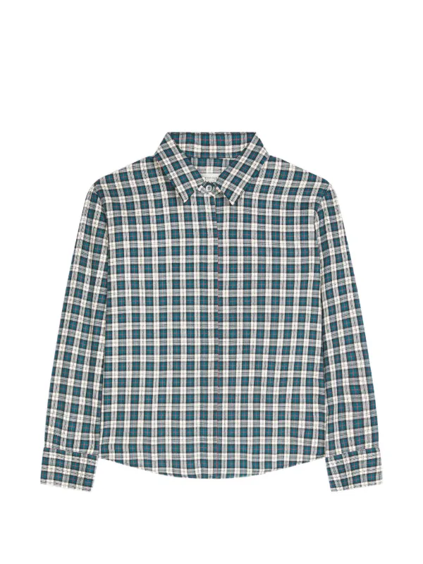 Dries Van Noten Boxy Mini Shirt in Blue