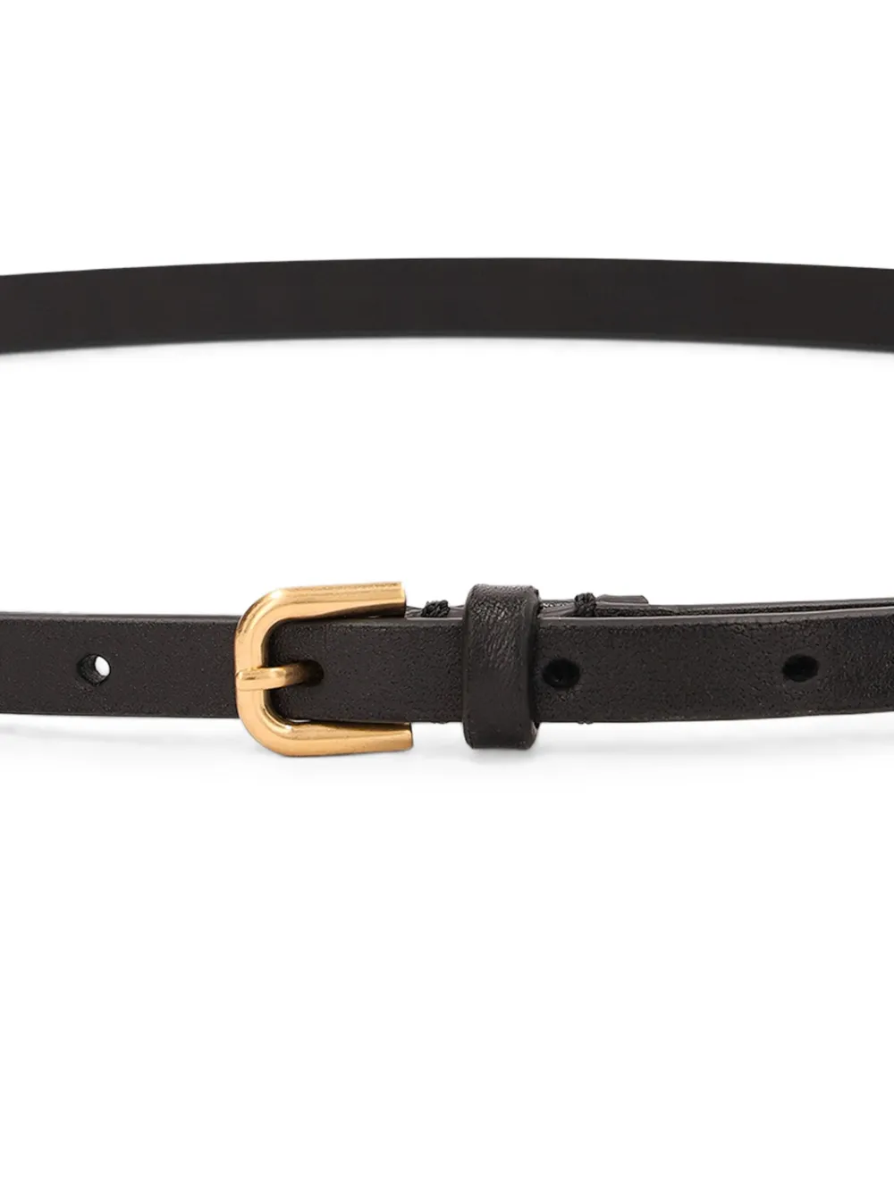 Dries Van Noten Thin Leather Belt In Black