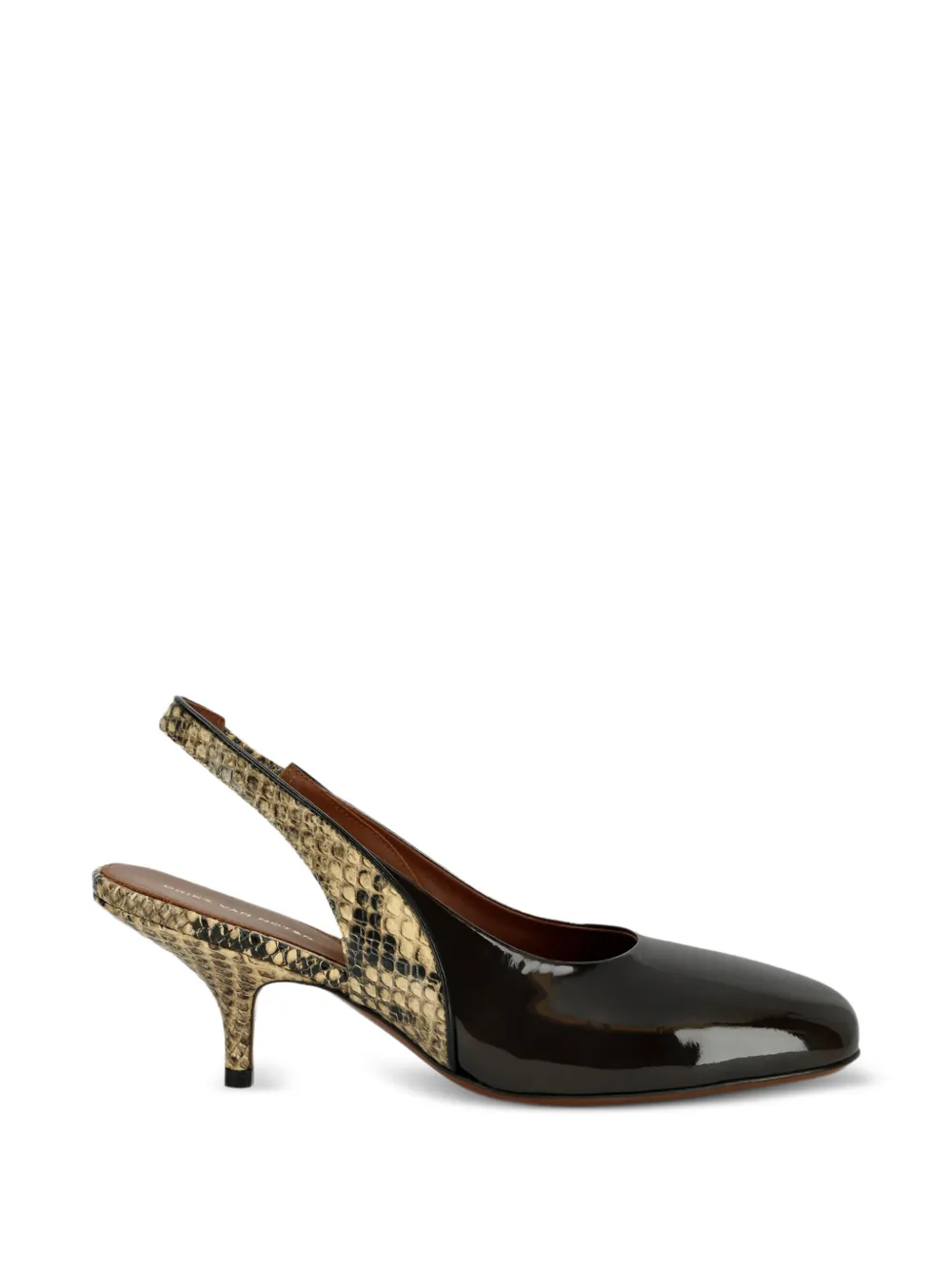 DRIES VAN NOTEN leather slingback pumps