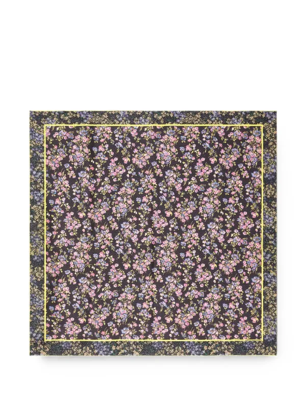 Dries Van Noten Silk Square Scarf in Black