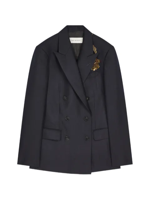 DRIES VAN NOTEN blazer croisé à broderies