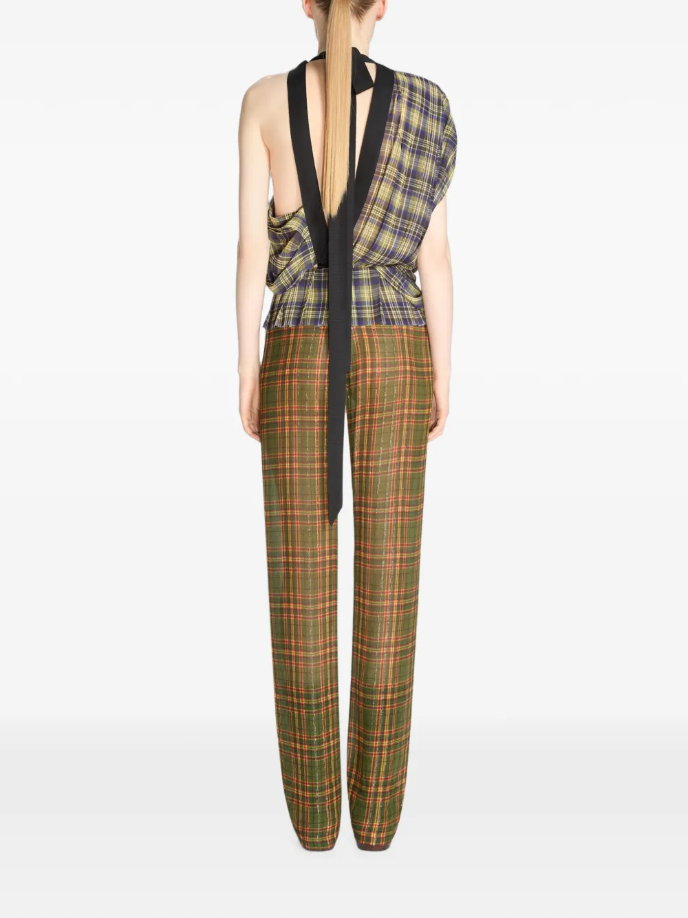 Dries Van Noten Elasticated Lurex Pants In Multi