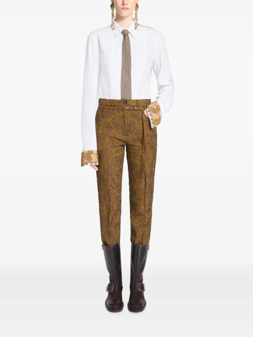 DRIES VAN NOTEN Wollen stropdas Grijs