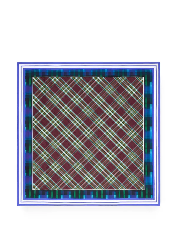 Dries Van Noten Silk Square Scarf in Brown