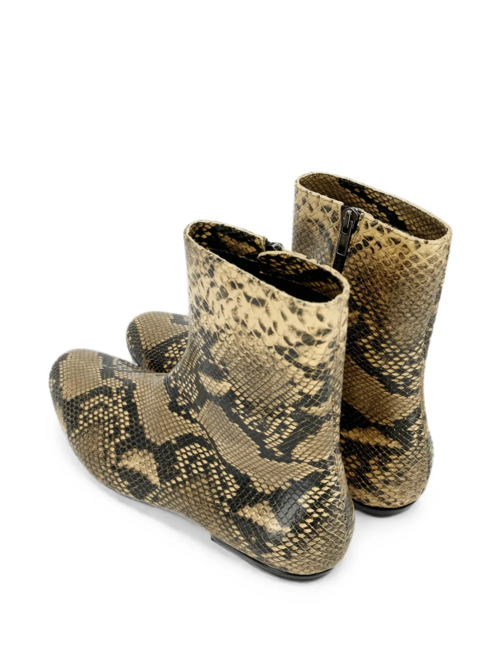DRIES VAN NOTEN leather sock boots Beige