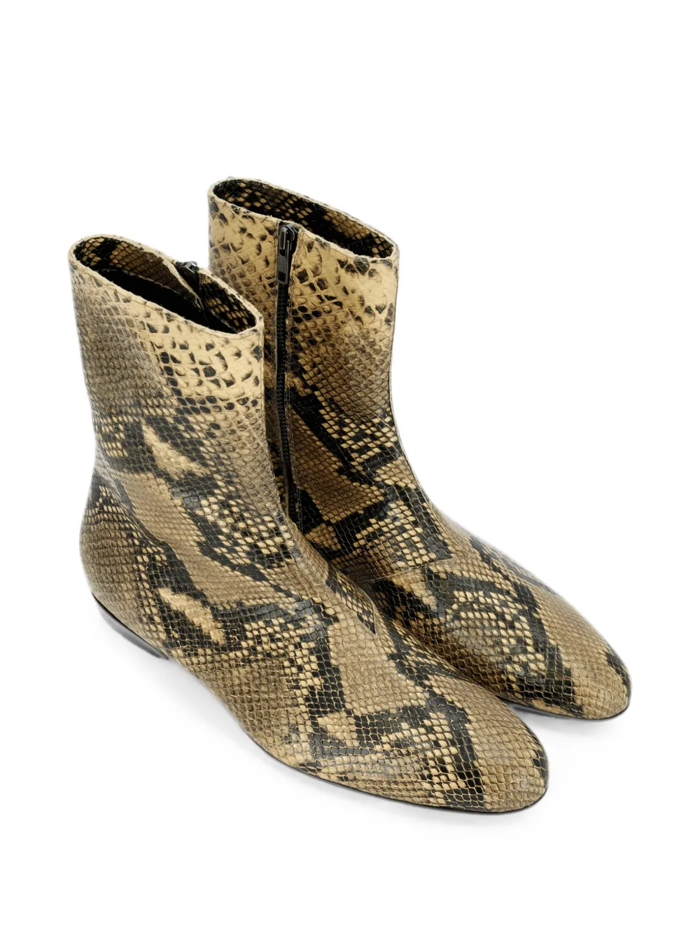 DRIES VAN NOTEN leather sock boots Beige