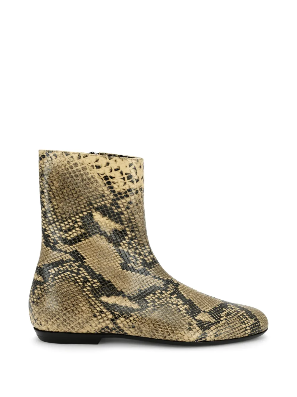 DRIES VAN NOTEN leather sock boots Beige