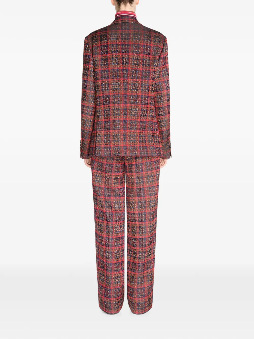 Dries Van Noten Double-breasted Jacquard Blazer In Multi