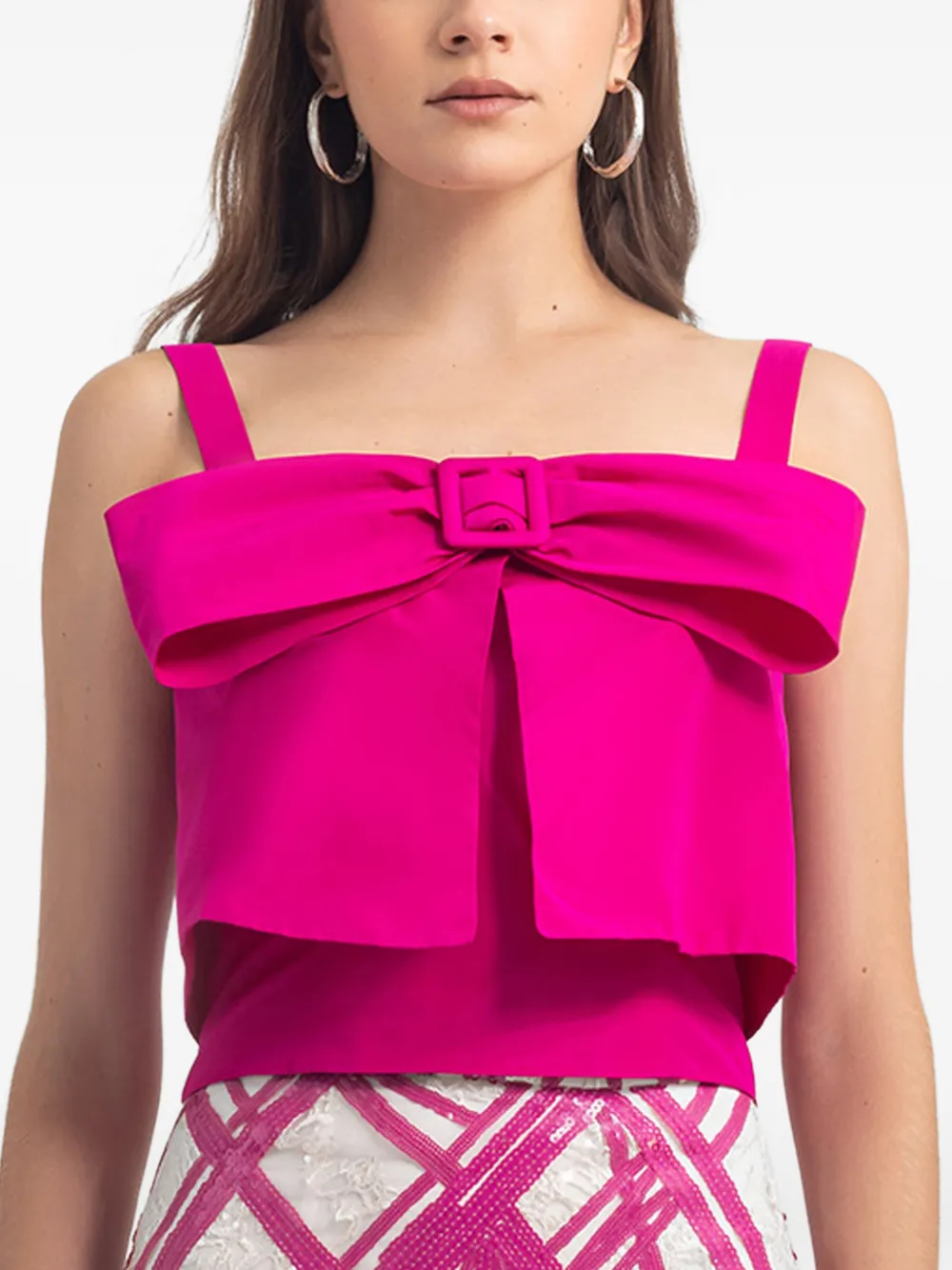 Gemy Maalouf Bow-detail Top In Pink