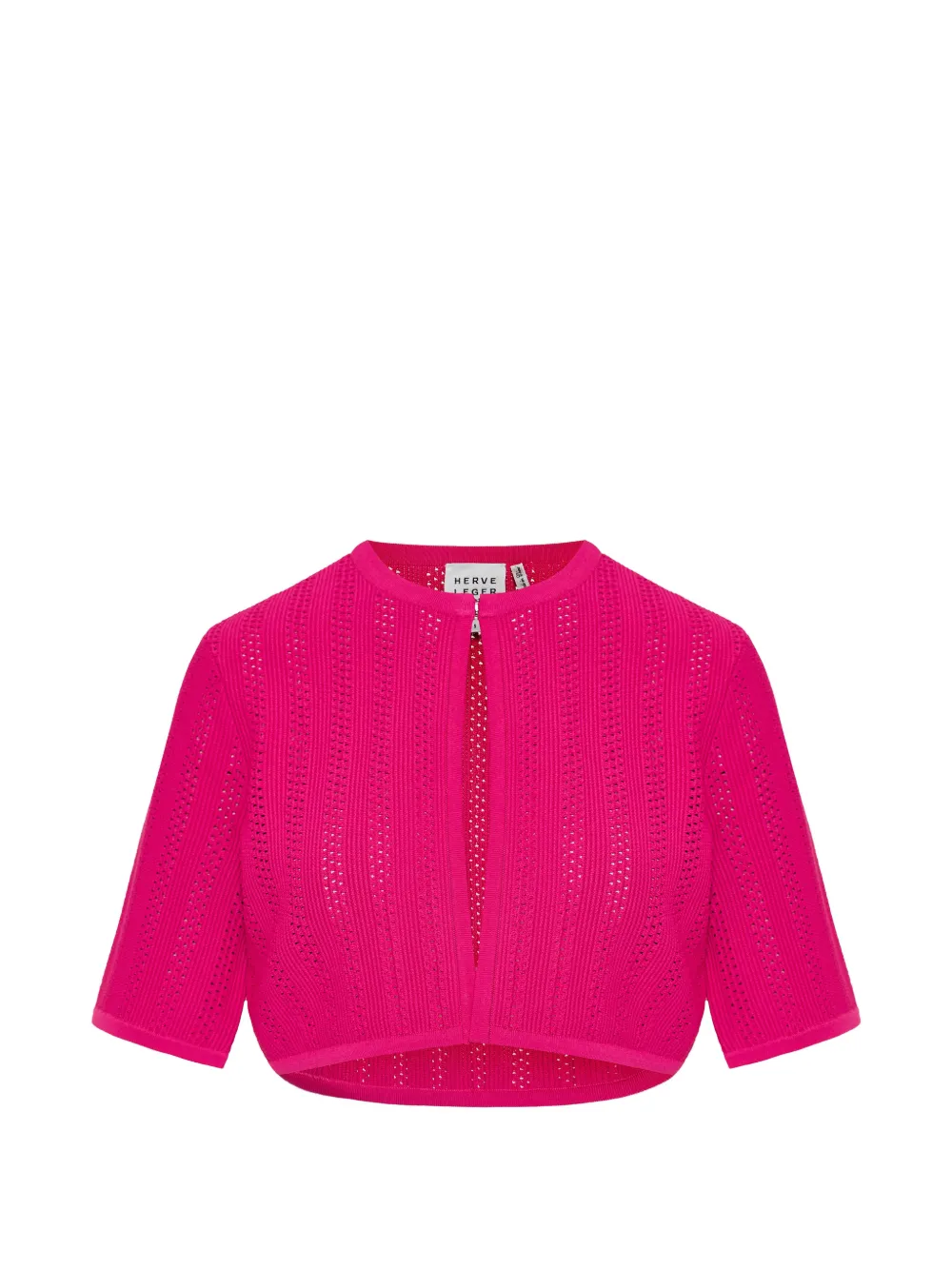 Hervé Léger The Annie pointelle-knit bolero - Rosa