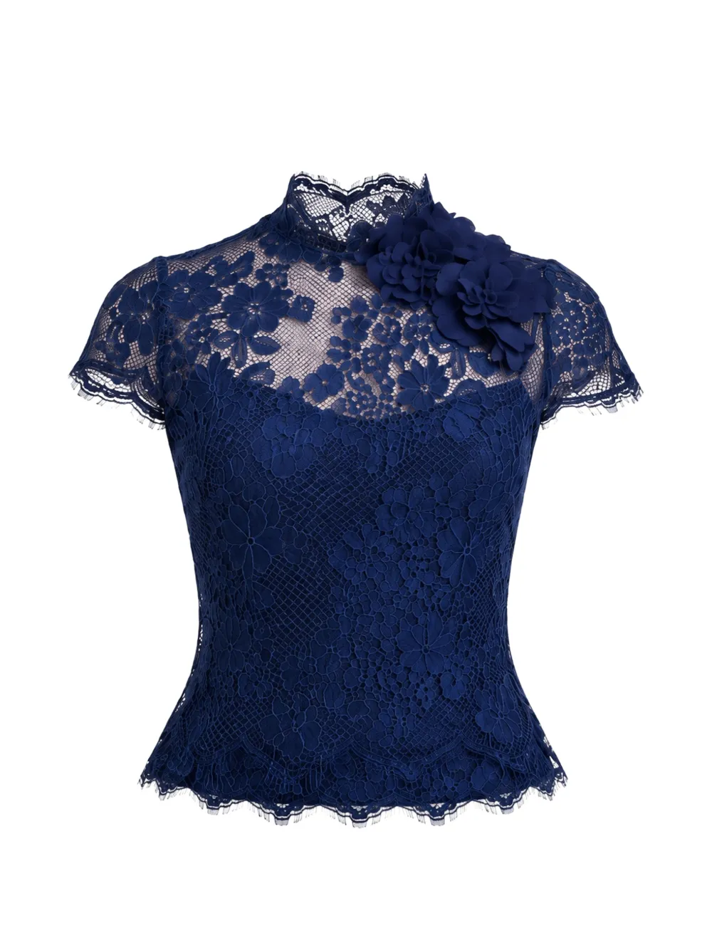 Gemy Maalouf floral-lace appliqué top · 6