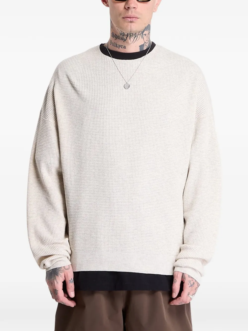 FEAR OF GOD ESSENTIALS waffle-knit 90s sweater - Toni neutri
