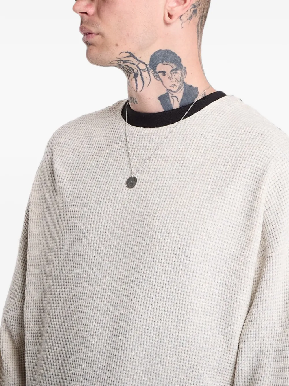 FEAR OF GOD ESSENTIALS 90s gebreide trui met wafel-patroon Beige