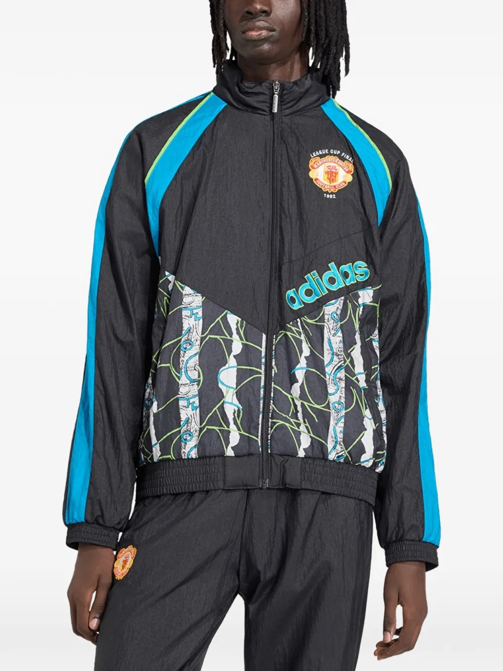 adidas Manchester United 90 track jacket Zwart