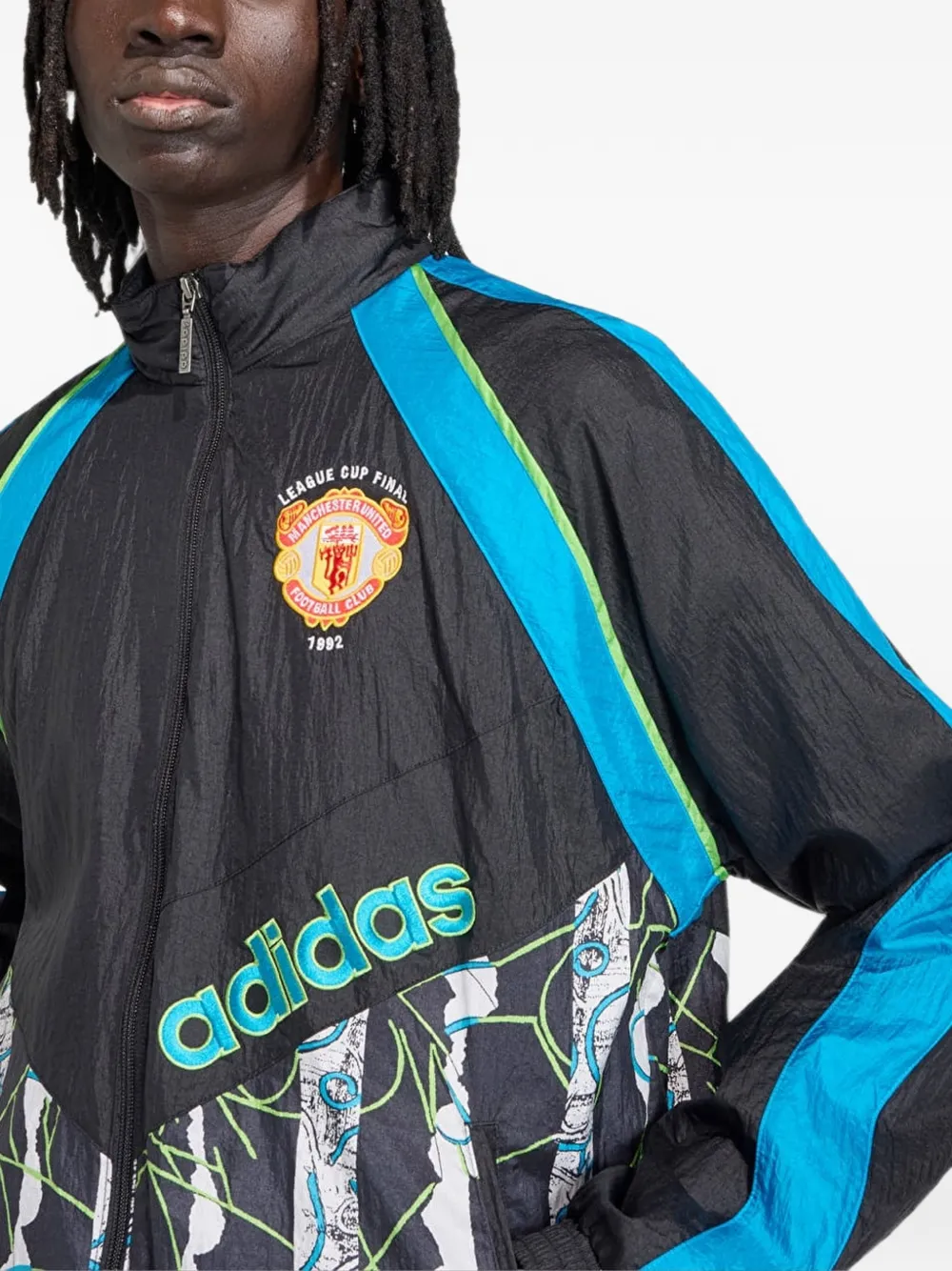 adidas Manchester United 90 track jacket Zwart