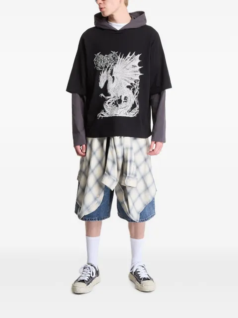 WASTED Balaur Age layered-sleeve hoodie
