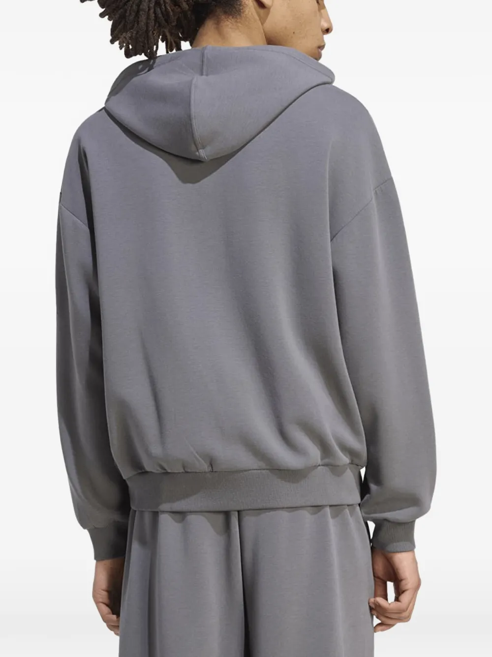 adidas relaxed-fit zip-up hoodie Grijs