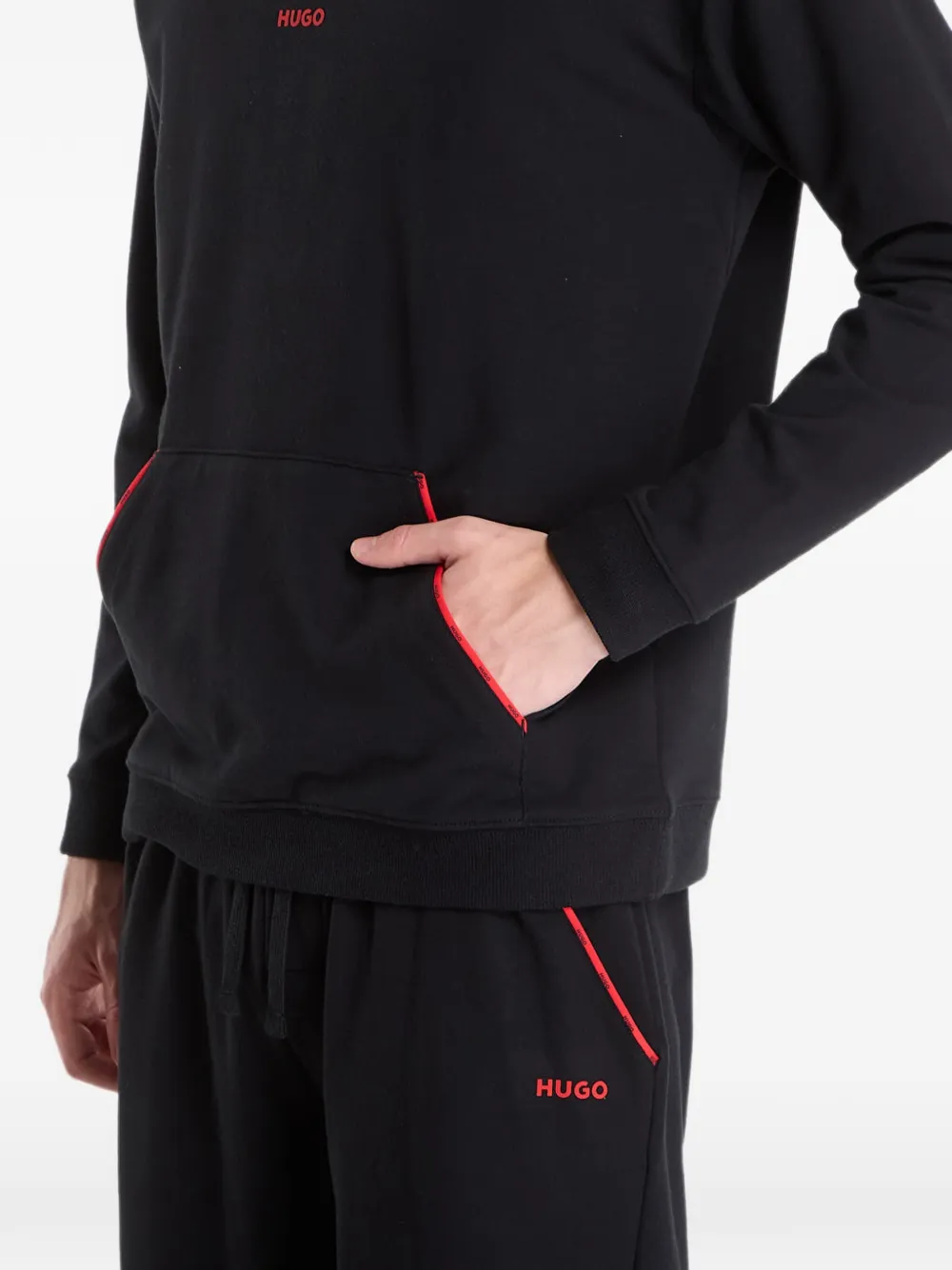 HUGO Hoodie met logoprint Zwart