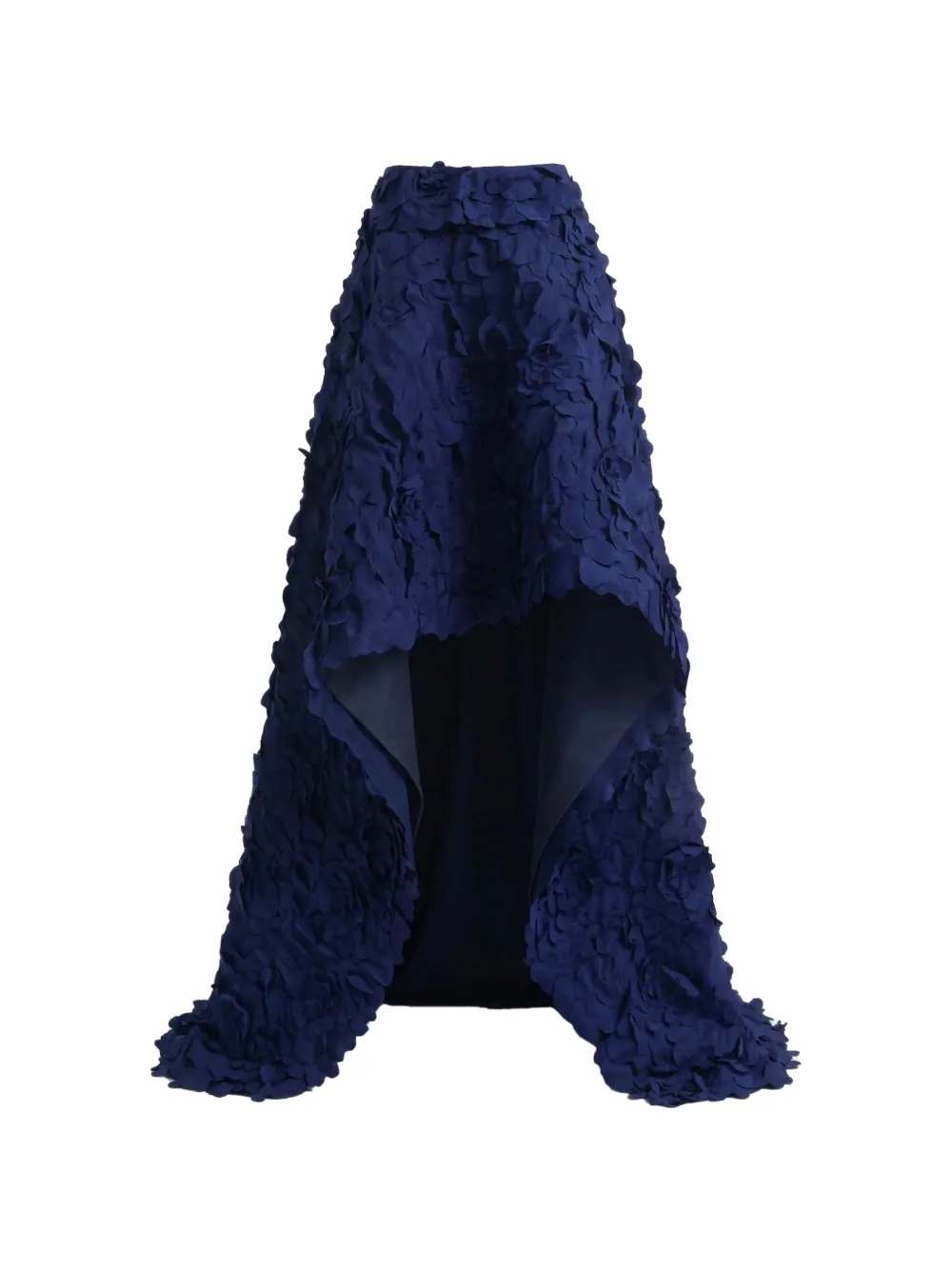 Gemy Maalouf Laser-cut Floral-appliqué Skirts In Blue