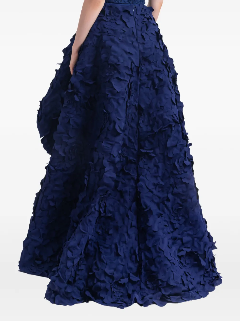 Gemy Maalouf Rok met uitgesneden details en bloemen-applicatie Blauw