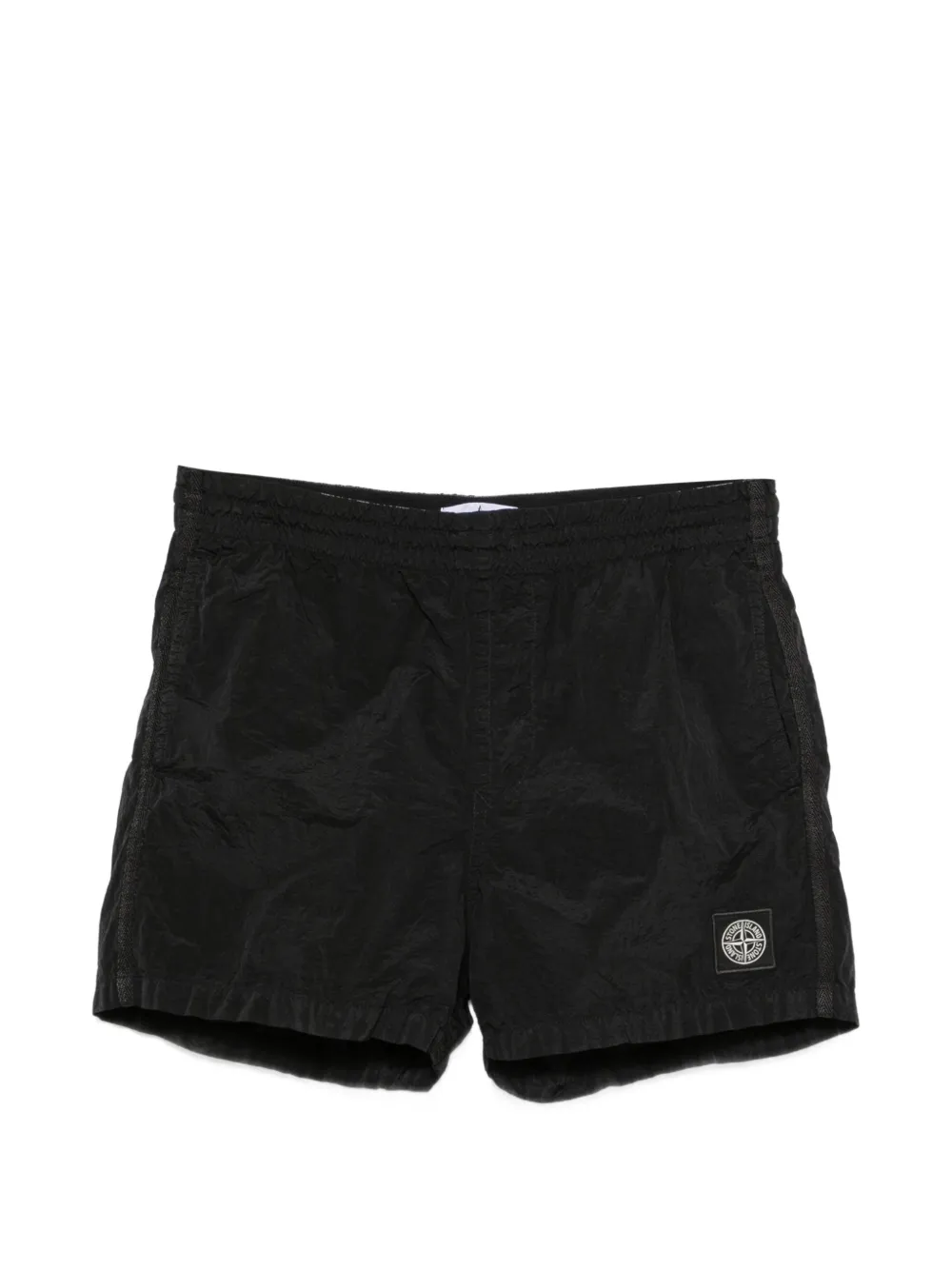 Stone Island Junior logo-patch swim shorts - Nero
