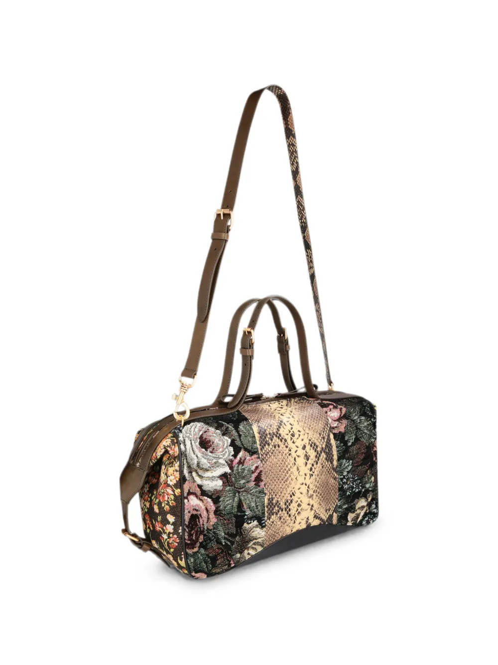 DRIES VAN NOTEN Floral East-west Bag in Black, view 5