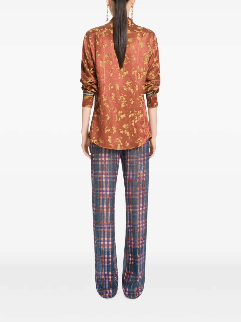 Dries Van Noten Elasticated Lurex Pants In Multi
