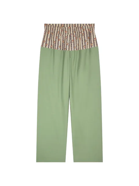 DRIES VAN NOTEN pants con pretina en contraste