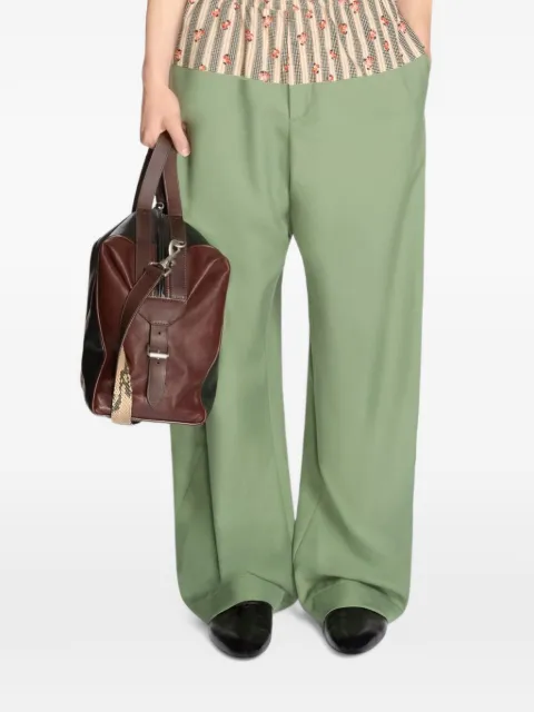 DRIES VAN NOTEN contrast waist trousers