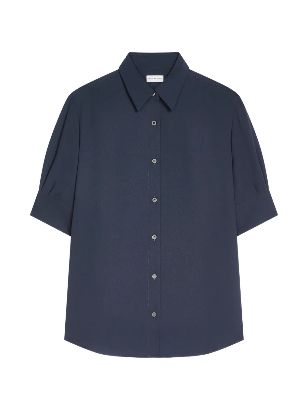 DRIES VAN NOTEN cuffed crepe shirt Blauw