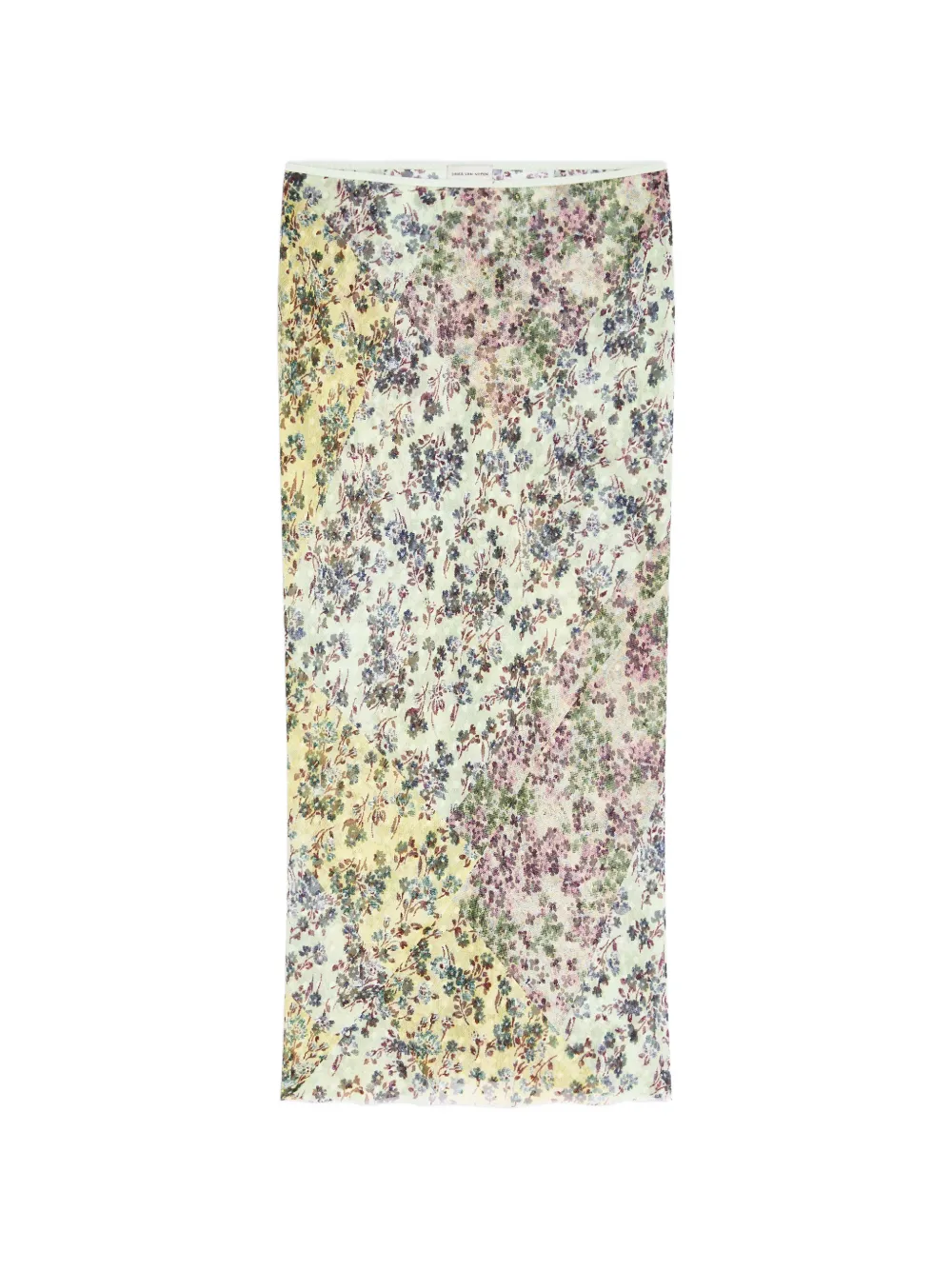 DRIES VAN NOTEN Gonna midi jacquard - Verde