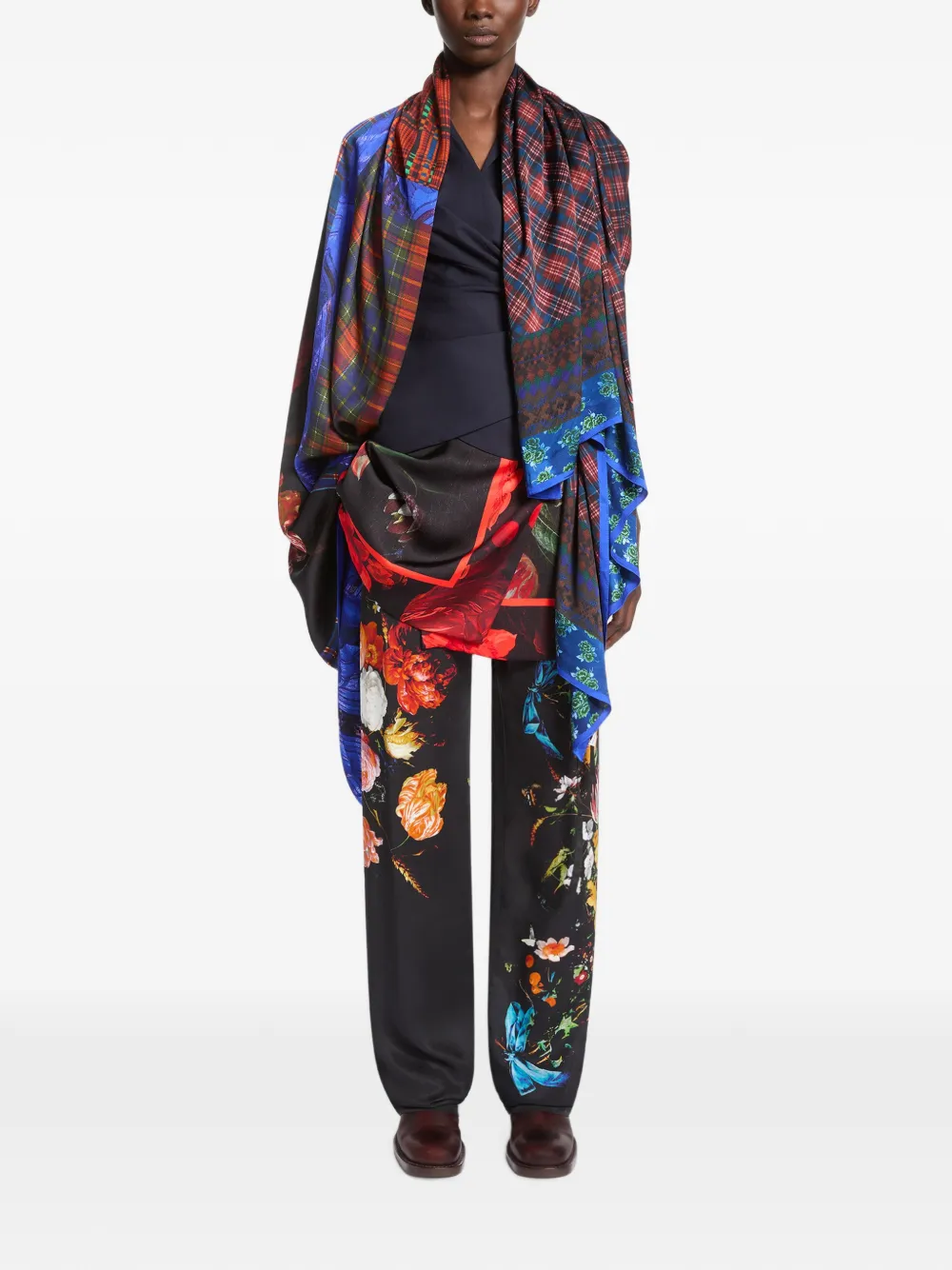 DRIES VAN NOTEN Pareo met print Blauw