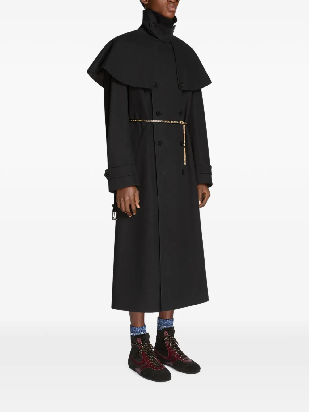 DRIES VAN NOTEN Waterafstotende trenchcoat Zwart