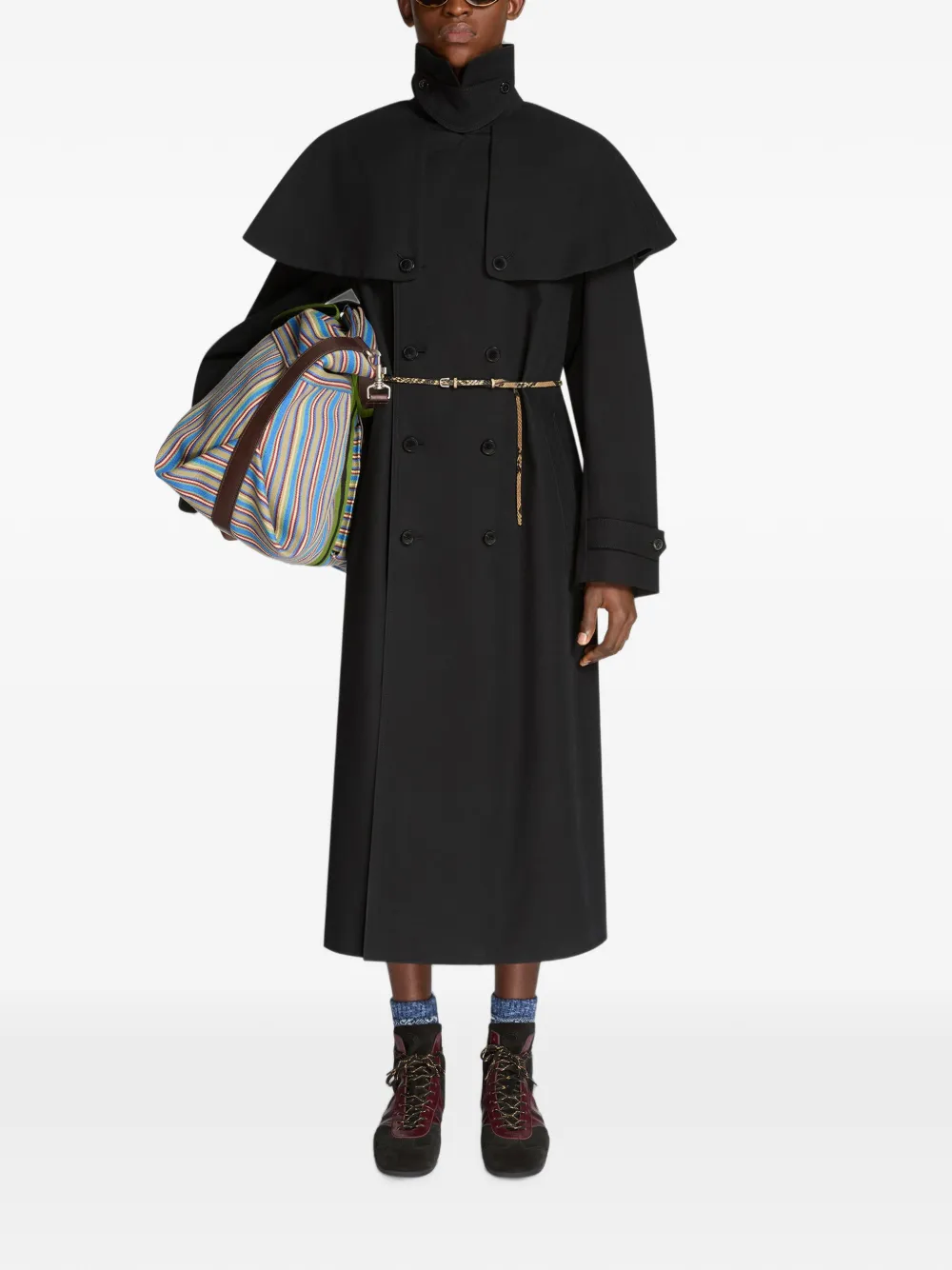 DRIES VAN NOTEN Waterafstotende trenchcoat Zwart