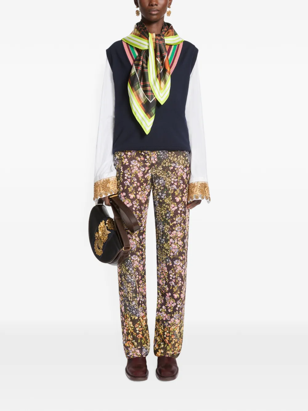 DRIES VAN NOTEN シルクスカーフ | ブラック | FARFETCH JP