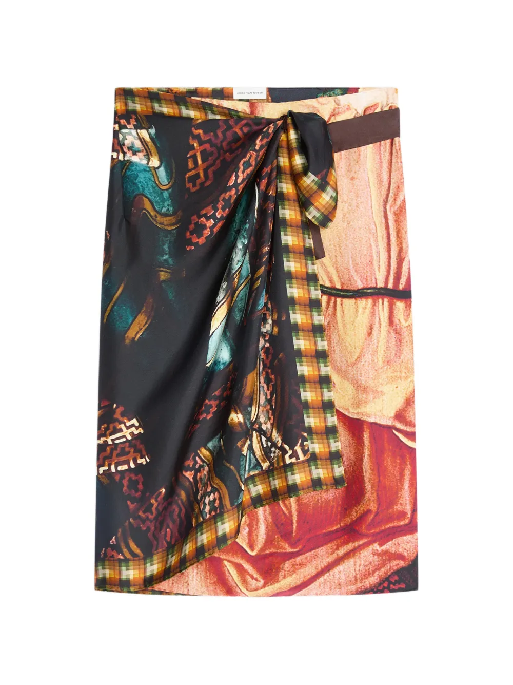 DRIES VAN NOTEN Wickelrock mit Schal - Schwarz