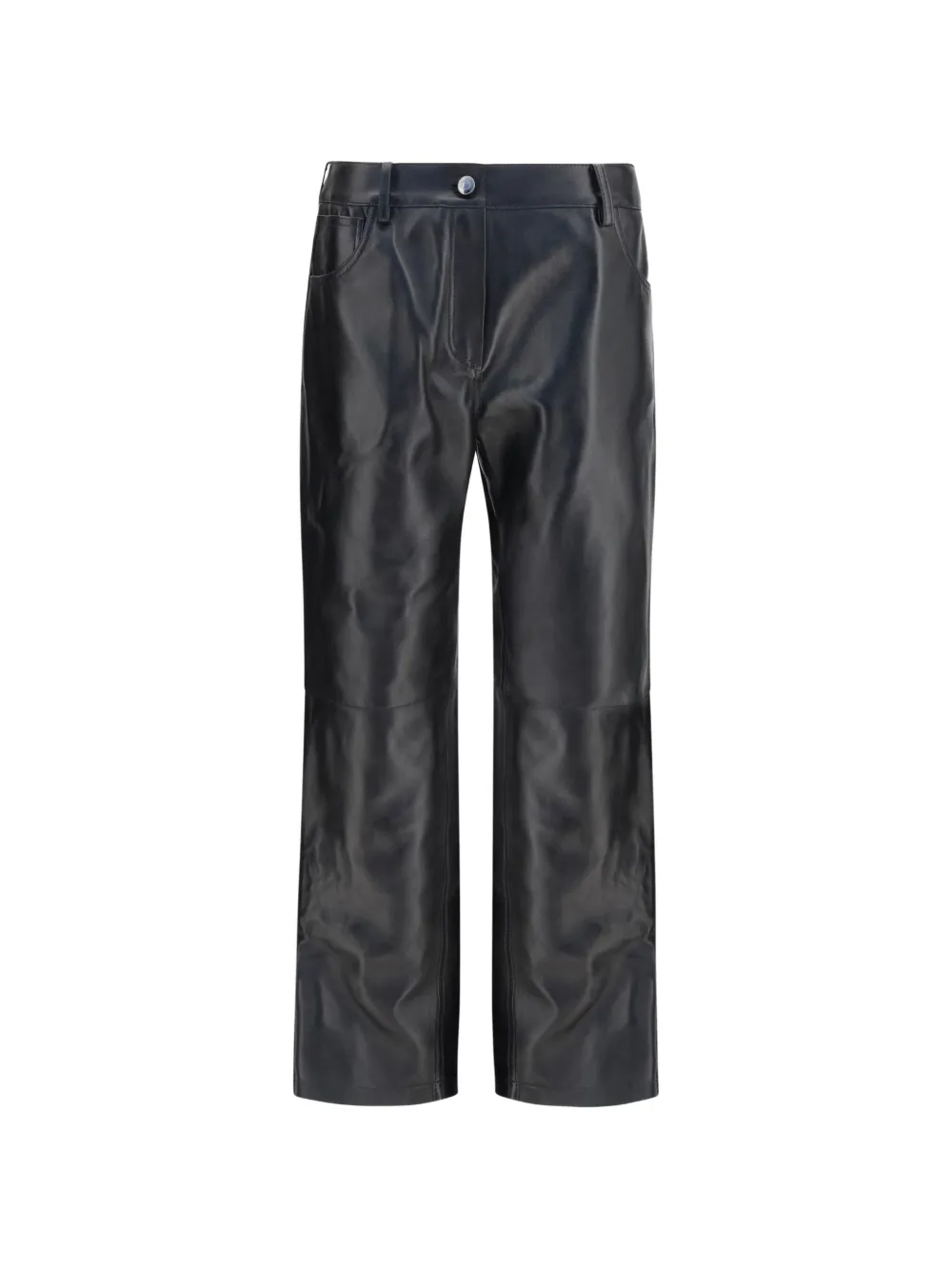 Magda Butrym straight-leg leather trousers - Nero