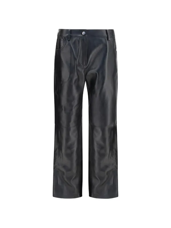 Magda Butrym Straight-leg Leather Trousers in Black